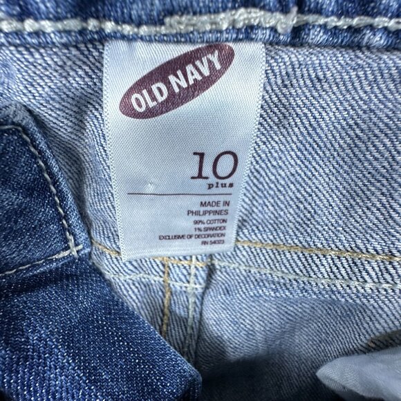 Old Navy Bootcut Jeans Women's 10 Plus Low Rise Embroidered Flower Pockets Blue - Picture 6 of 12